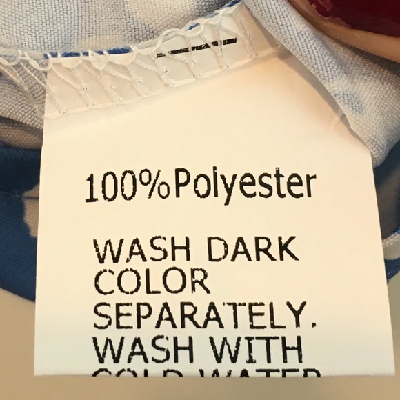 Tulip Sleeve Blouse w/ Blue & White Spots - Picture 8 of 9